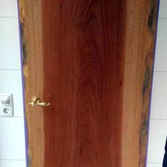 Innentür mit Baumkante, Mahagoni