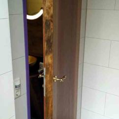 Innentür mit Baumkante, Mahagoni