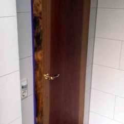 Innentür mit Baumkante, Mahagoni